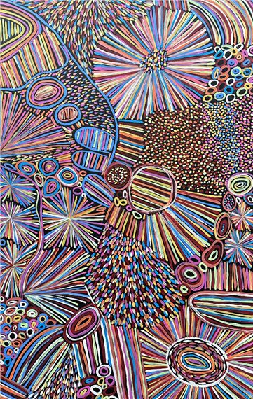 Bush Seed and Leaf Dreaming 2022 by Abie Loy Kemarre, 2022