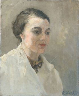 Portrait d’une jeune artiste peintre - Georgette Ravier
