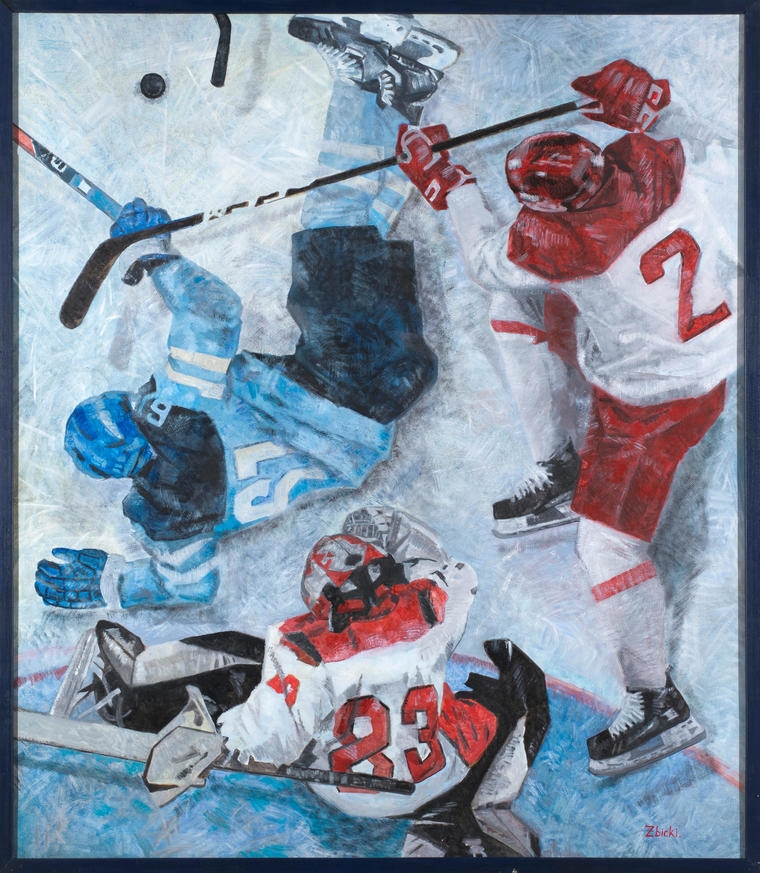 Artwork by Vladislava Zbicki, About hockey, Made of oil on canvas
