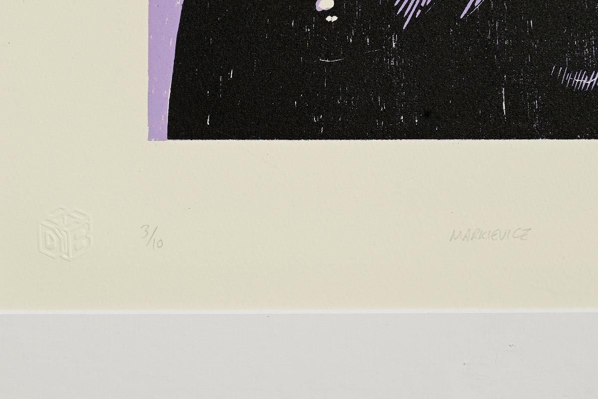 Artwork by Declan Byrne, Countess Markievicz, Made of woodcut