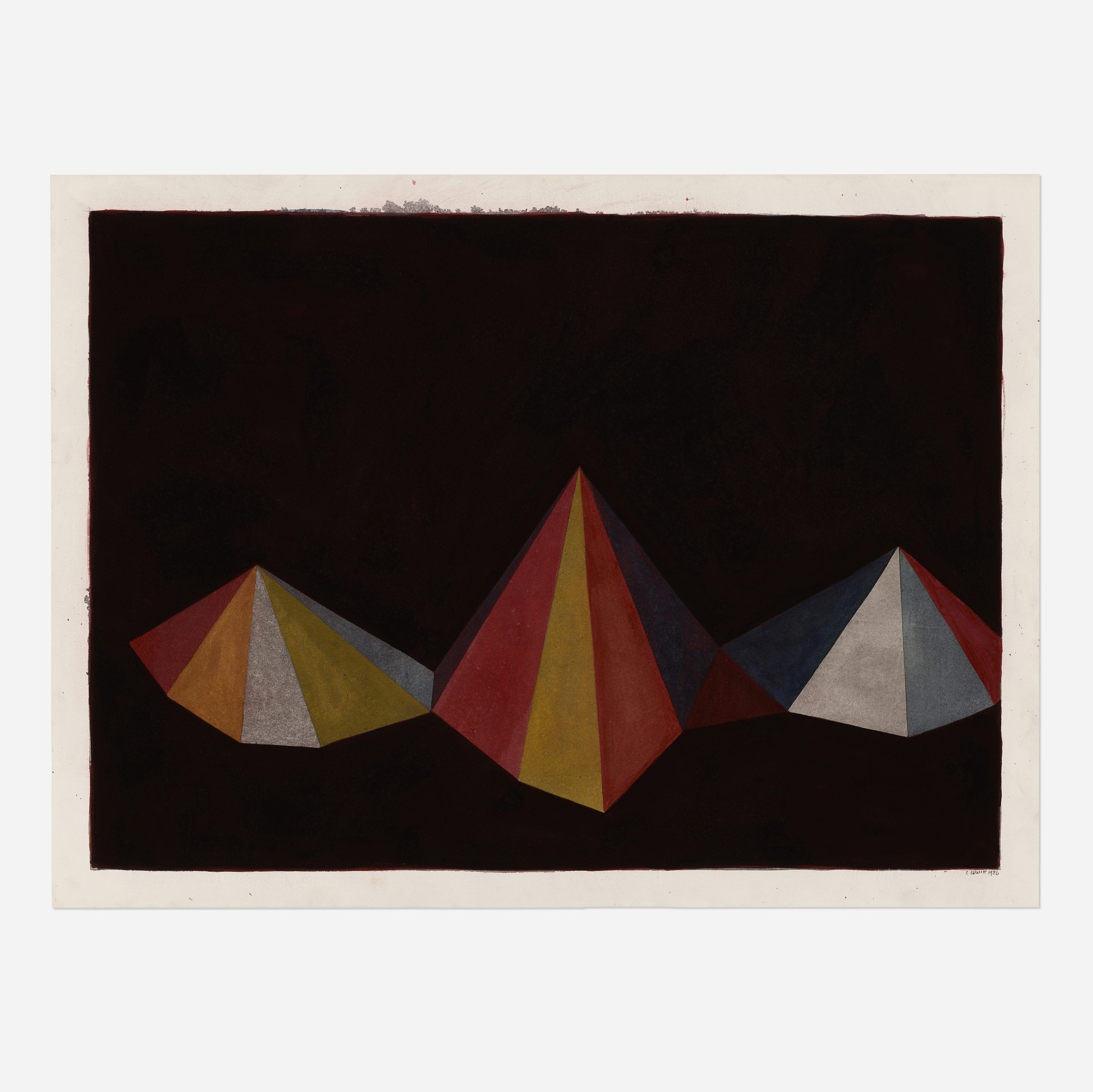 Sol LeWitt | Asymmetrical Pyramids (six works) | MutualArt