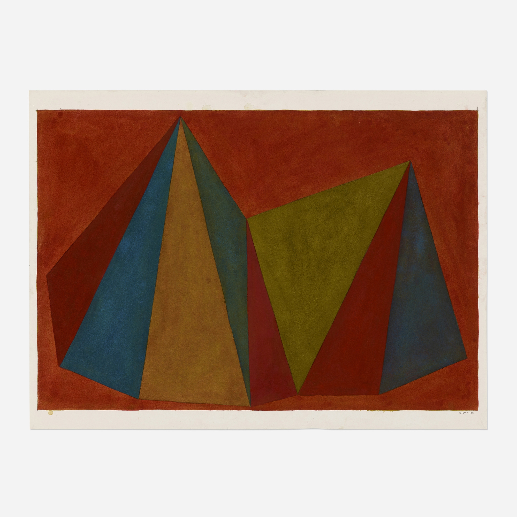 Sol LeWitt | Asymmetrical Pyramids (six works) | MutualArt