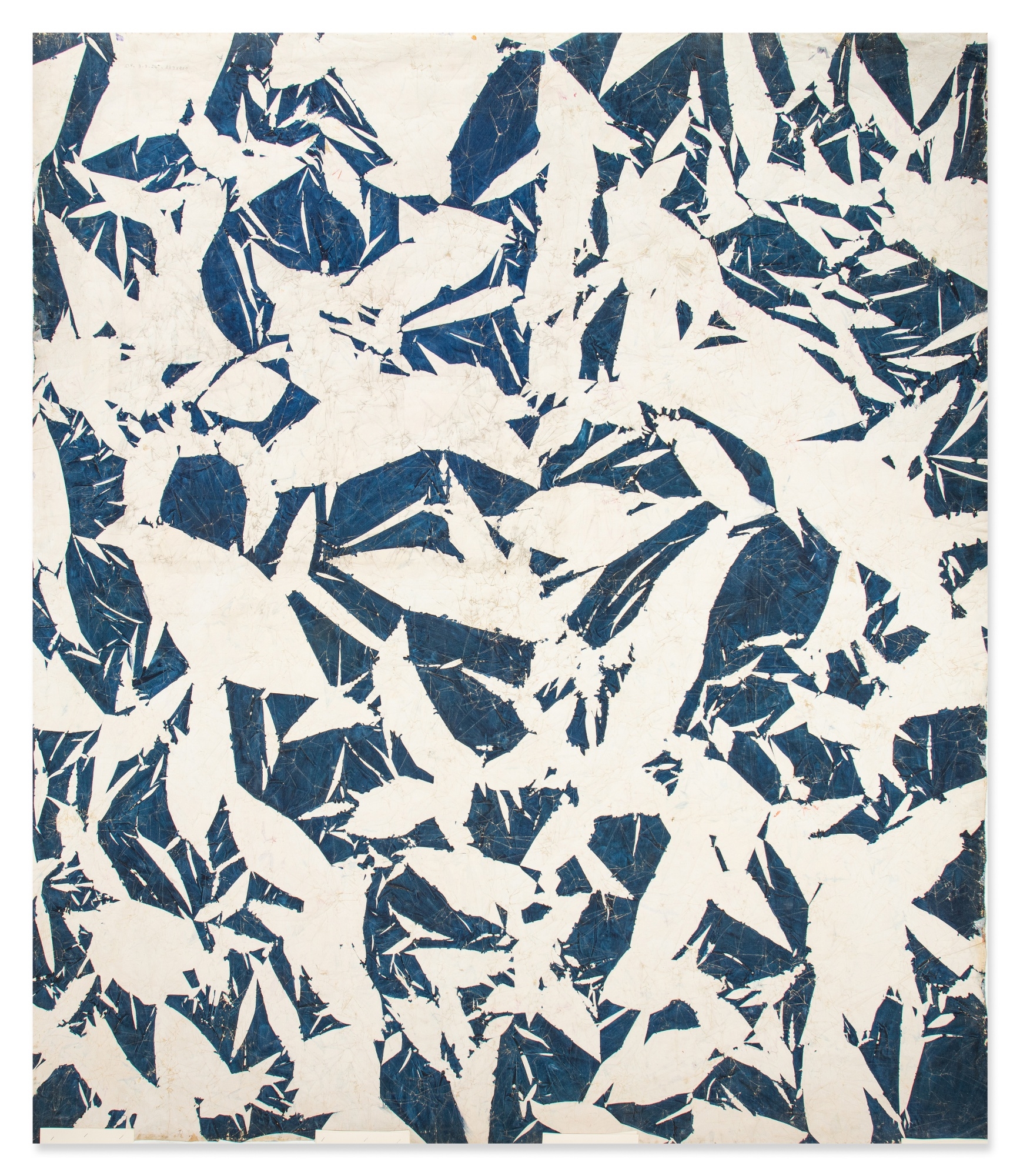 Artwork by Simon Hantaï, Blancs, Made of acrylic on canvas