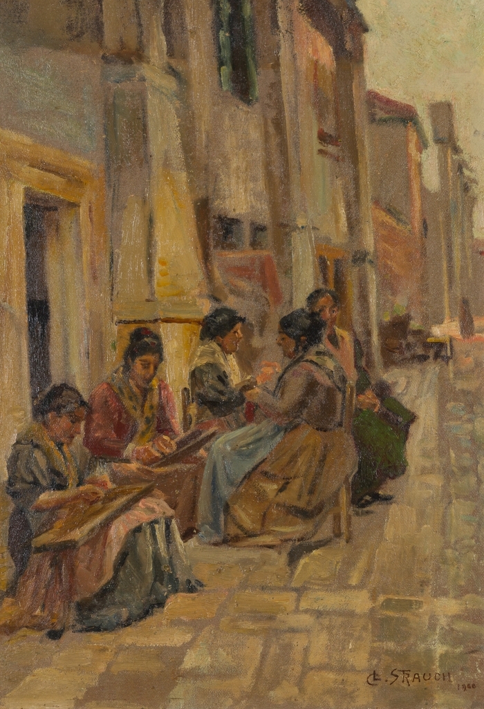 Ludwig Karl Strauch | Working in the alley | MutualArt