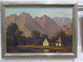 Building Beside a Lake within a Mountainous Landscape - Johan Greeff