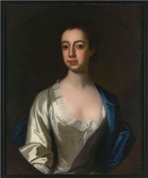 Portrait of a young woman. by Enoch Seeman