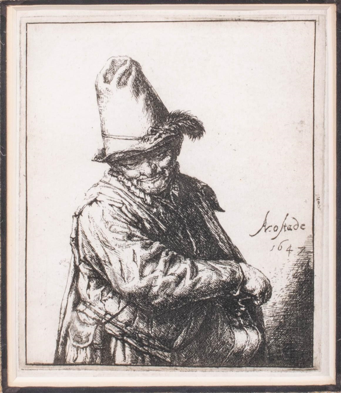 Adriaen Van Ostade | HURDY GURDY PLAYER (1647) | MutualArt