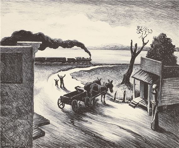 Edge of Town by Thomas Hart Benton‏, 1938