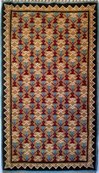 Freester Fischerteppich Fische und Wellen by Rudolf Stundl, circa 1960