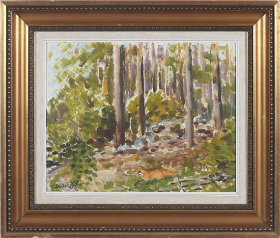 Oljemålning på pannå - Staffan Liljefors