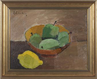 Oljemålning på pannå - Eric Cederberg
