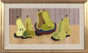 Oljemålning på pannå - Eric Cederberg