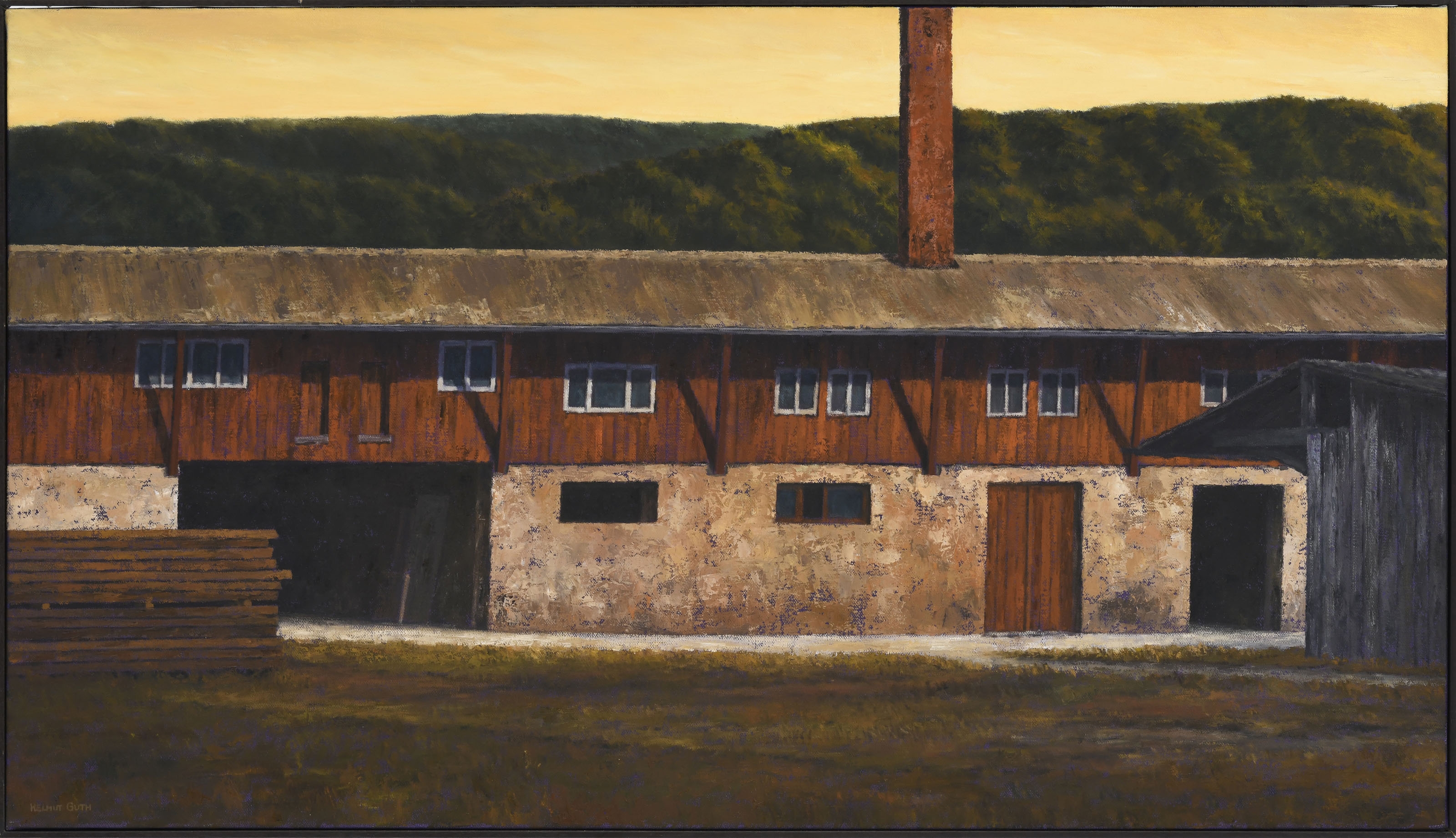 Artwork by Helmut Guth, Paysage, Made of oil on canvas