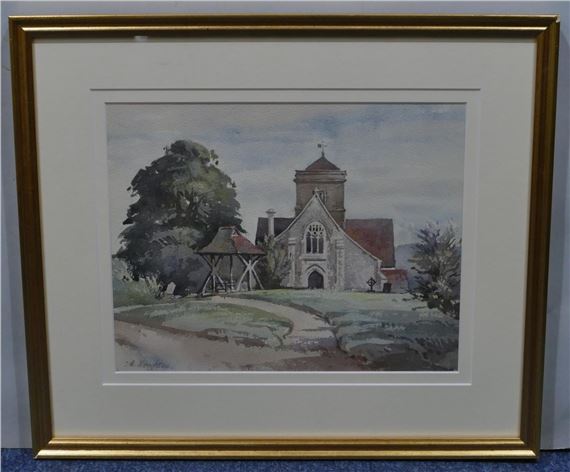 depicting church, by Albert Houghton