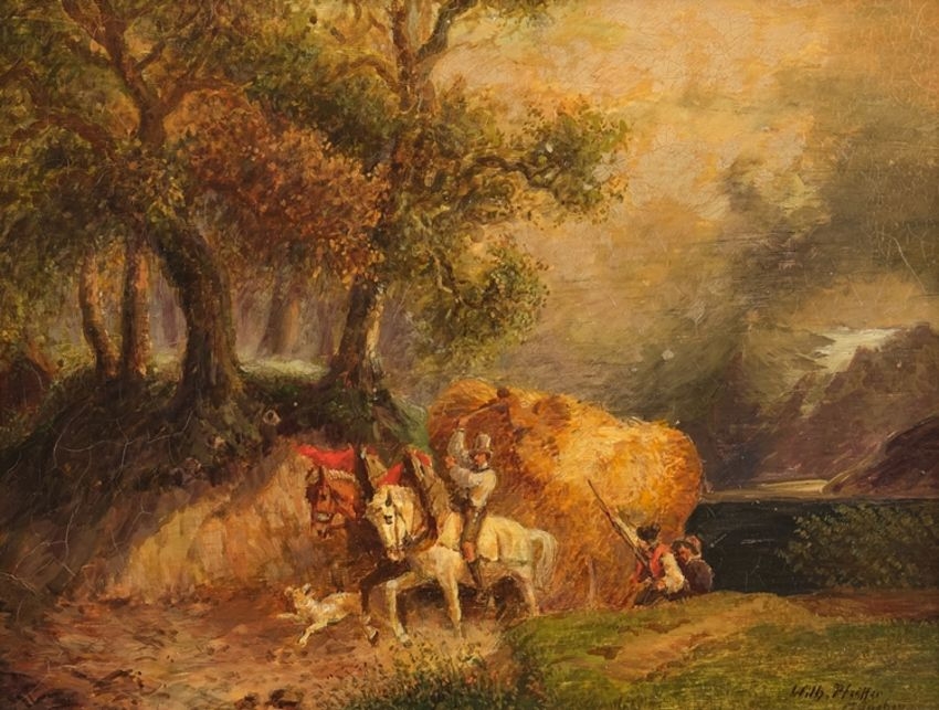 Heuwagen mit zwei Pferden - Wilhelm Pfeiffer