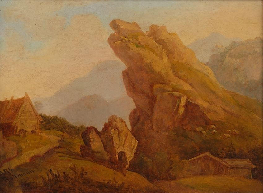 Carl Rottmann | Blick auf die ruine des apollontempels auf ägina ...