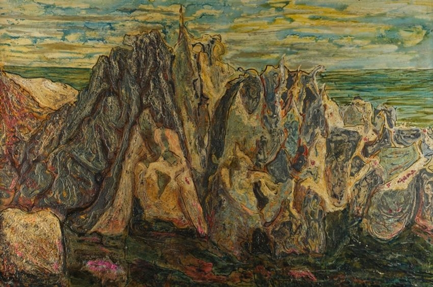 Artwork by Graham T Gower Samuel, Peninsula Wales, Made of Mischtechnik auf Platte