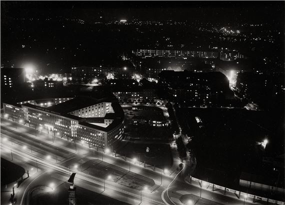 Images of air traffic at night at Tempelhof Airport, Berlin by Alexander Stöcker, Circa 1939