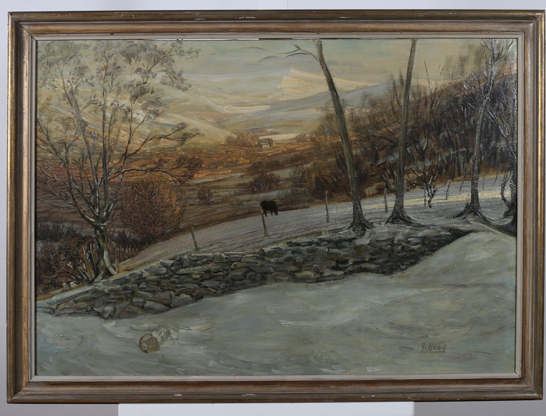 Jeremiah Hoad | Extensive Mountain Landscape with Horse Grazing | MutualArt