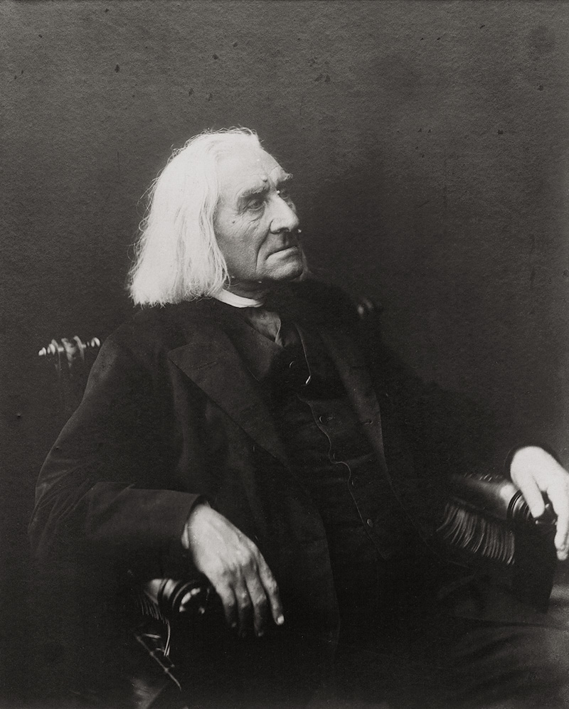 Artwork by Louis Held, Portrait of Franz Liszt at age 75, Made of Vintage gelatin silver print