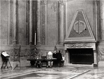 Benito Mussolini in his Study, Palazzo Venezia, Roma - Felix H. Man