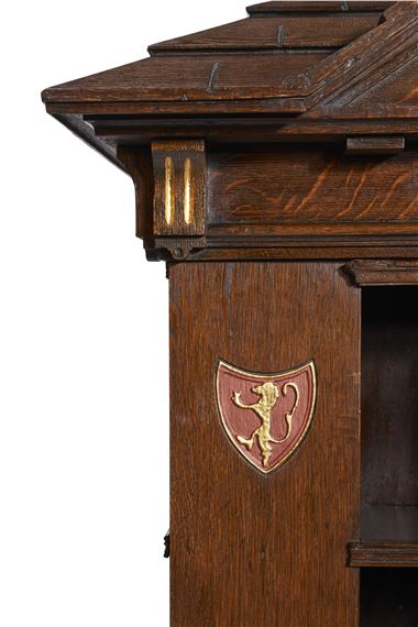 Richard Norman Shaw | AN ARTS AND CRAFTS OAK AND POLYCHROME-PAINTED ...