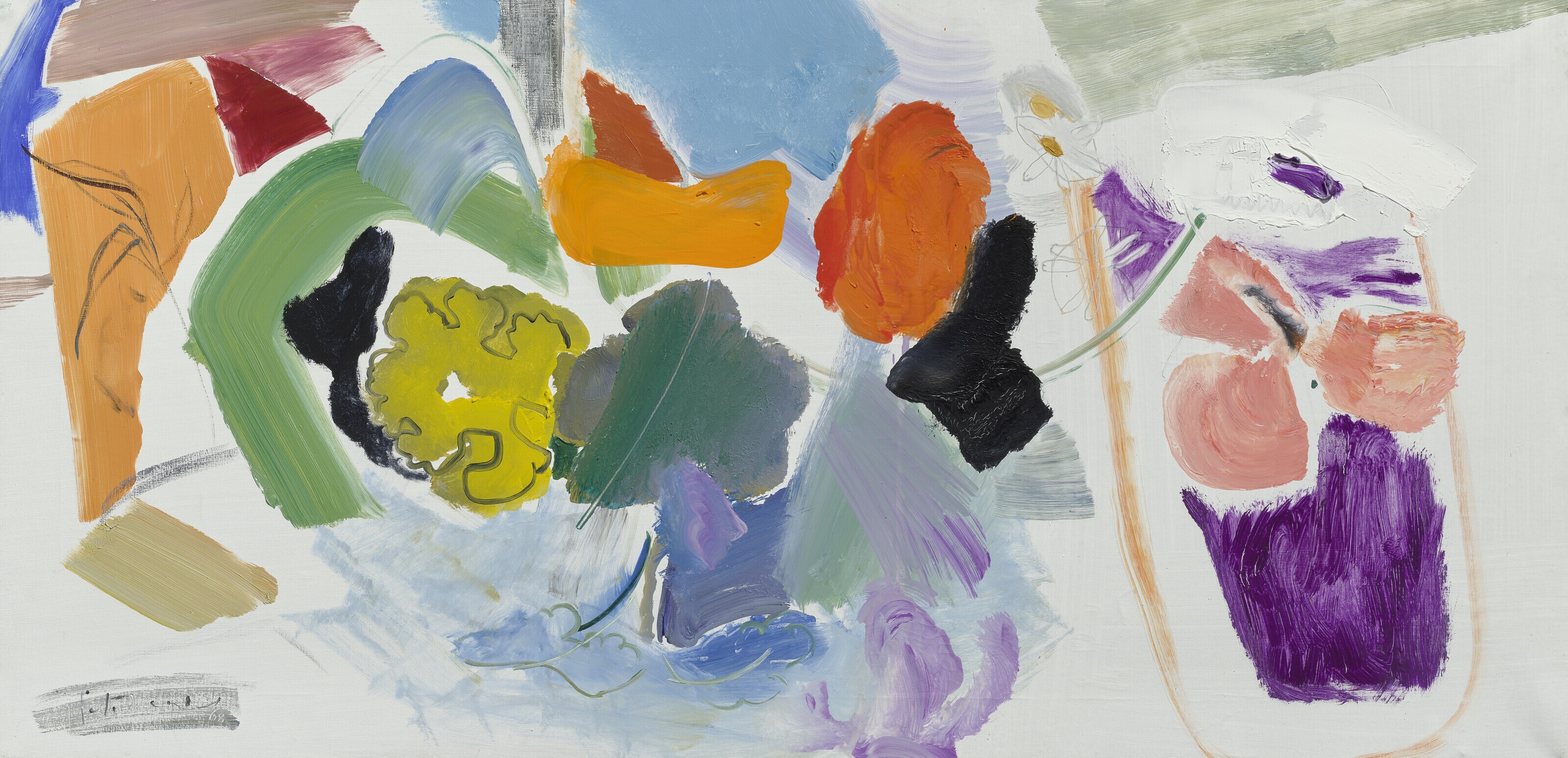 Artwork by Ivon Hitchens, A Circle of Flowers, Made of oil on canvas