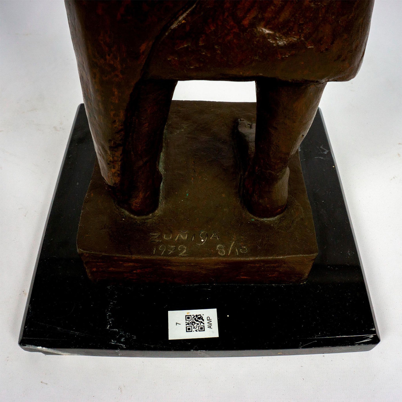 Francisco Zuñiga Limited edition bronze sculpture modeled as standing