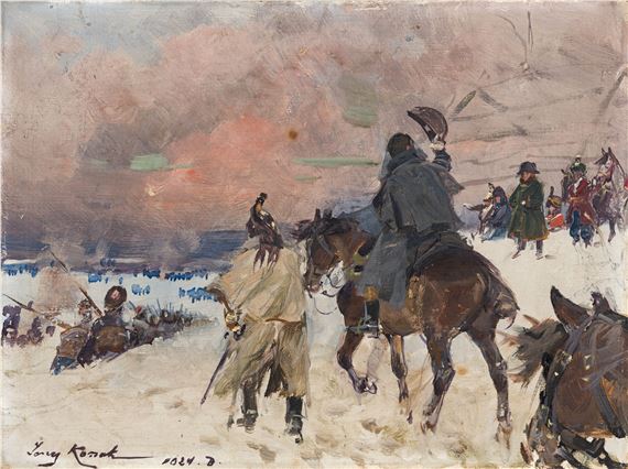 ポリス　原画 Jerzy Kossak | Napoleon in front of Moscow (Circa 1924) | MutualArt