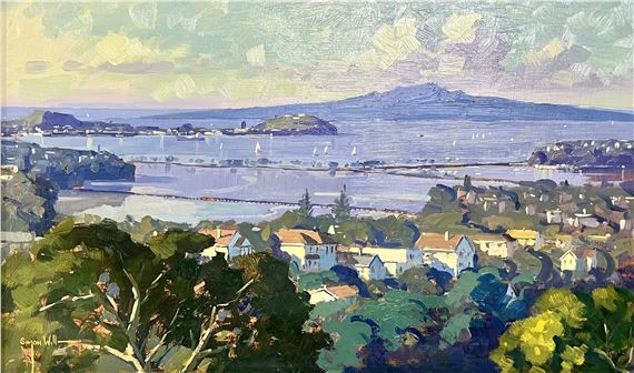 Towards Rangitoto from Mount Hobson by Simon Williams