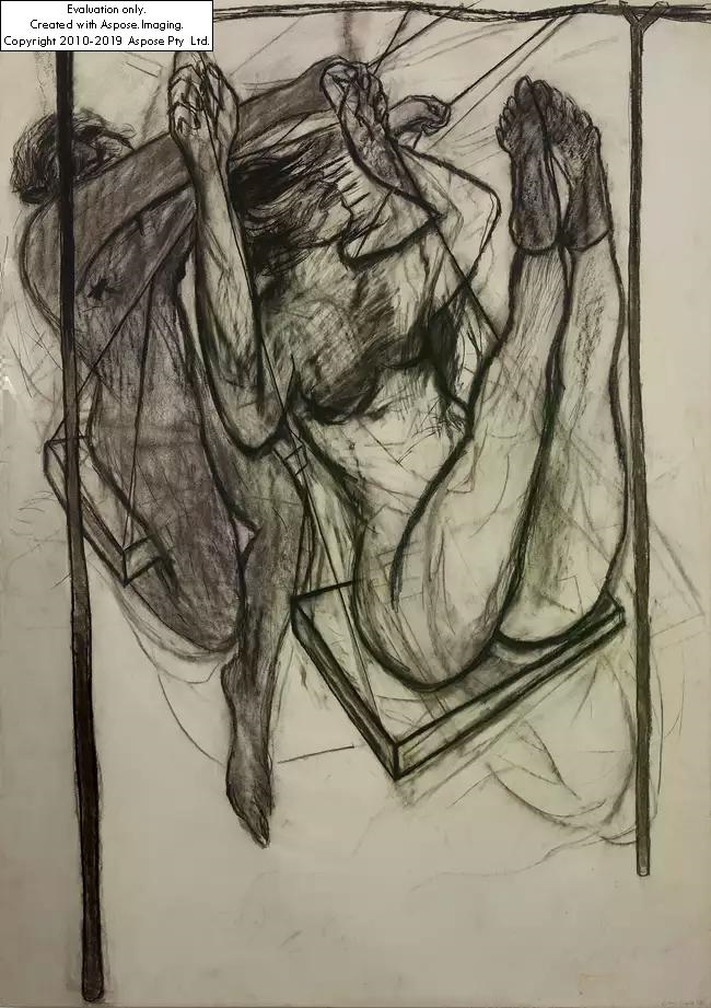 Artwork by Eileen Cooper, Untitled, Made of charcoal on paper