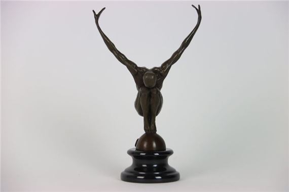 Milo Martin | Man balancing on a sphere | MutualArt