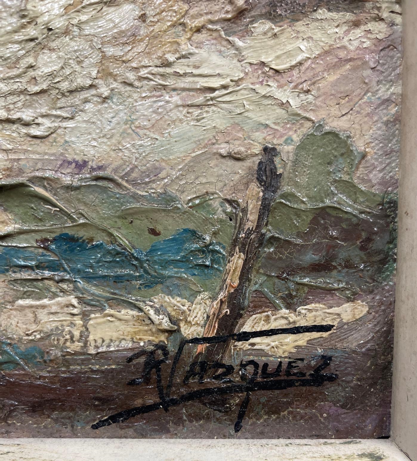 Artwork by Roberto Vázquez, Lanscape, Made of Oil on board