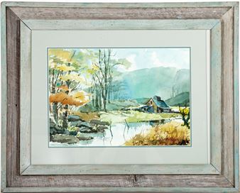 Rural House By A River - Floyd G. Harness