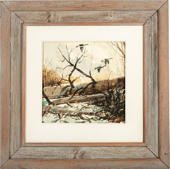 Geese Over Fallen Trees by Floyd G. Harness