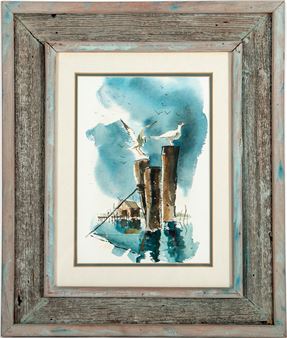 Perching Seagulls - Floyd G. Harness