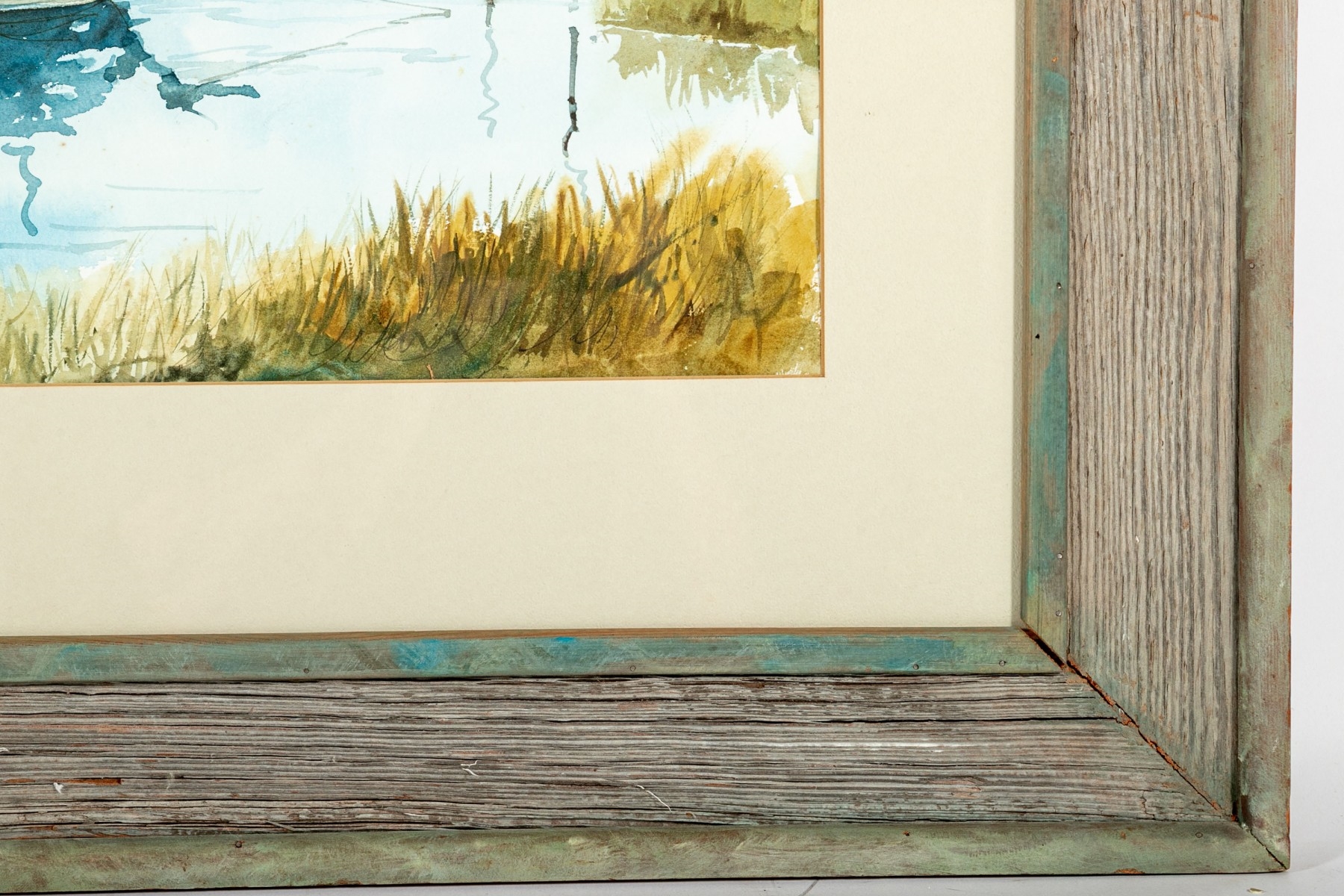 Artwork by Floyd G. Harness, Resting Sailboat, Made of watercolor on paper