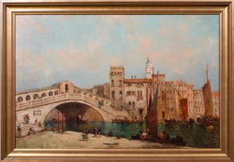 VIEW OF THE RIALTO BRIDGE, VENICE - William Meadows
