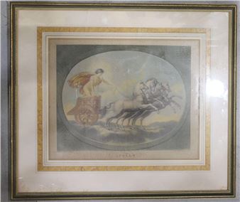 Coloured Engravings of Raphael's Frescoes of Apollo & Venus - Franco Staccoli