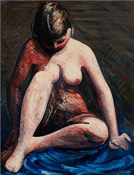 Portrait of a nude woman by Philip Stein