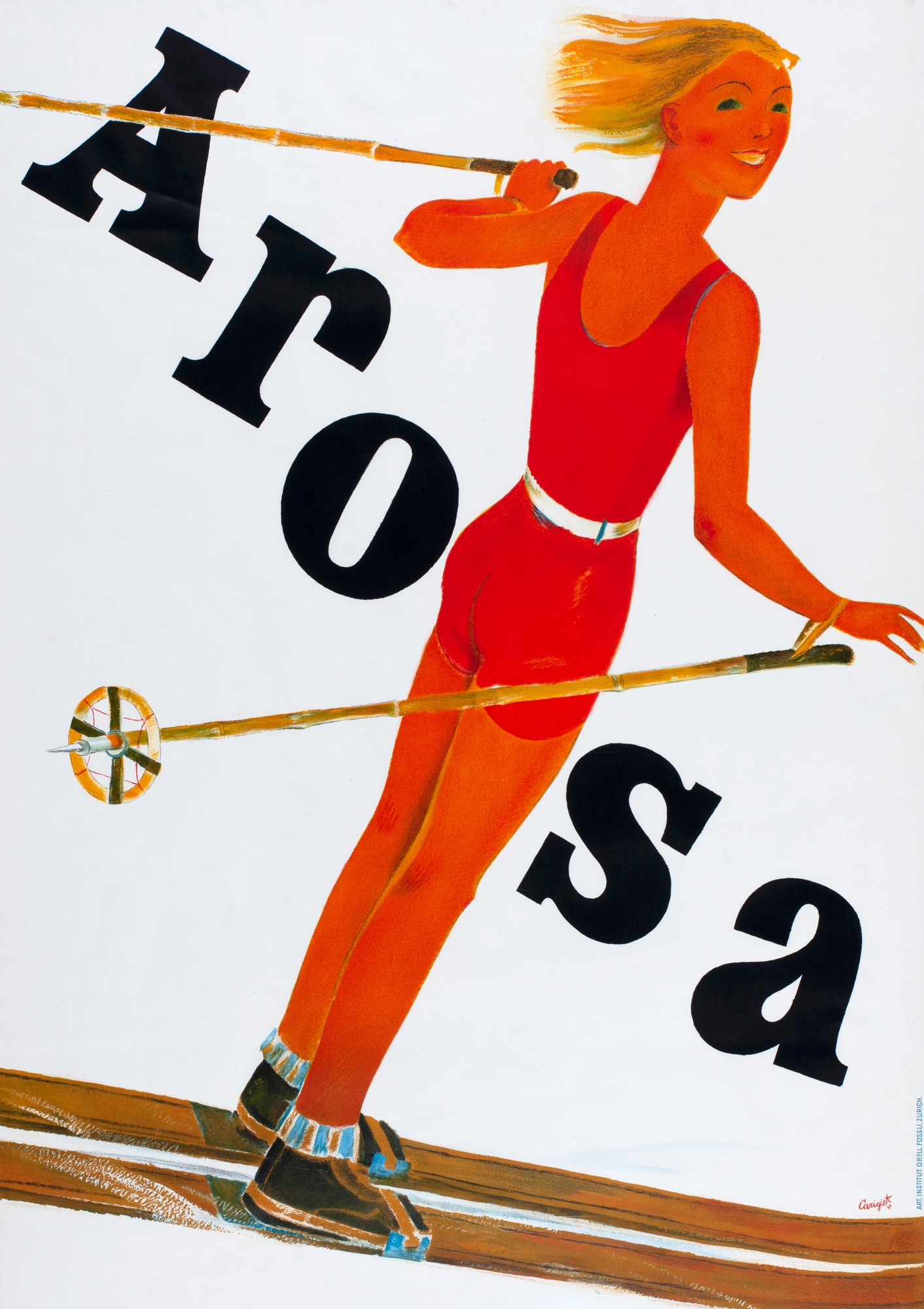 Poster. Arosa by Alois Carigiet, 1931
