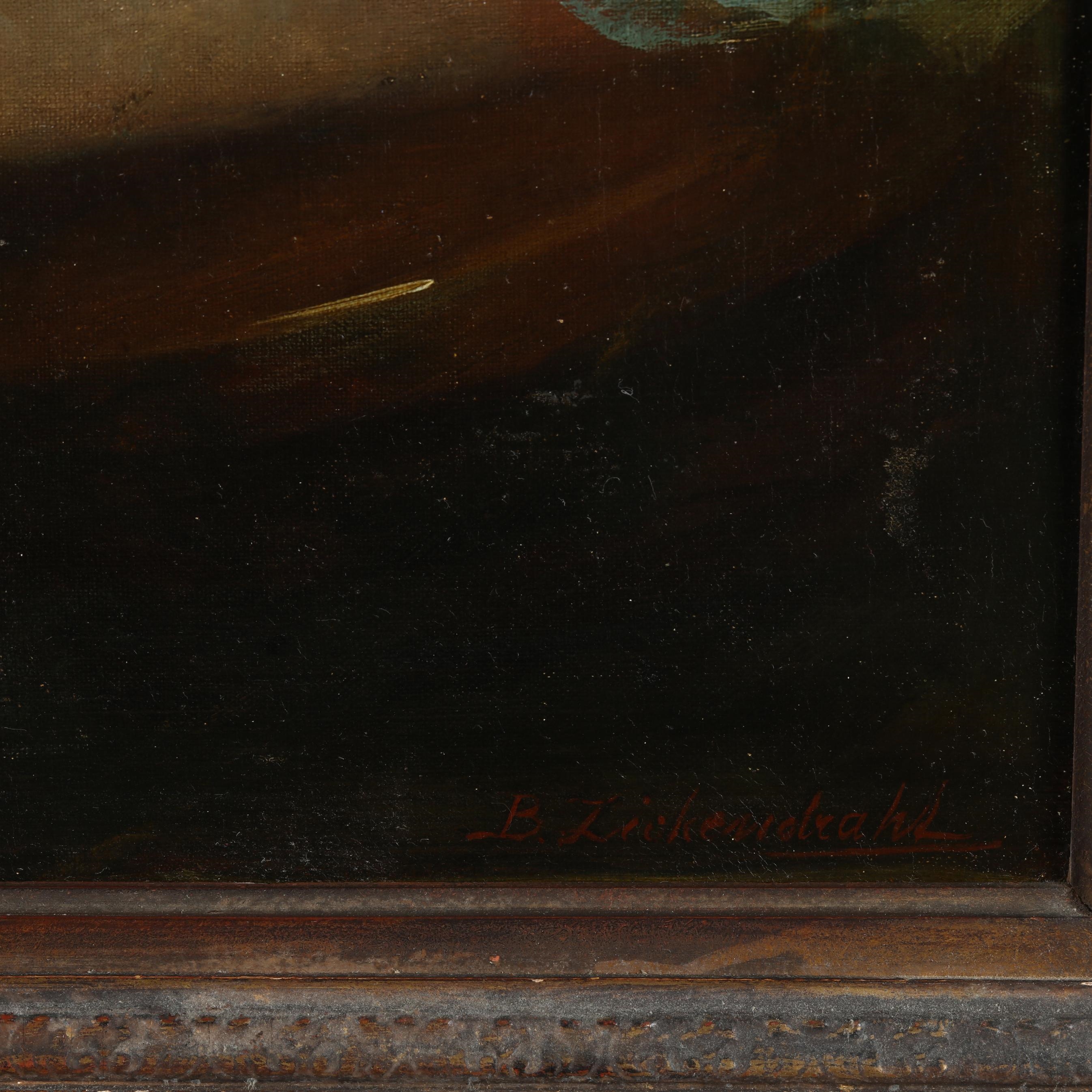 Artwork by Bernhard Zickendraht, Woman with Pearls, Made of Oil on canvas