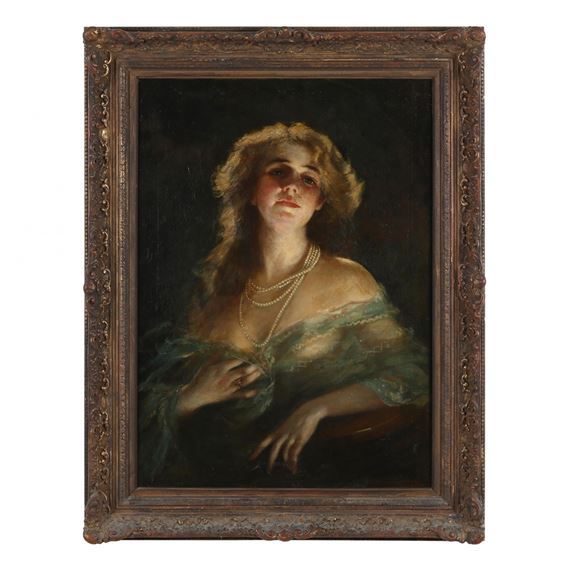 Woman with Pearls by Bernhard Zickendraht, circa 1910