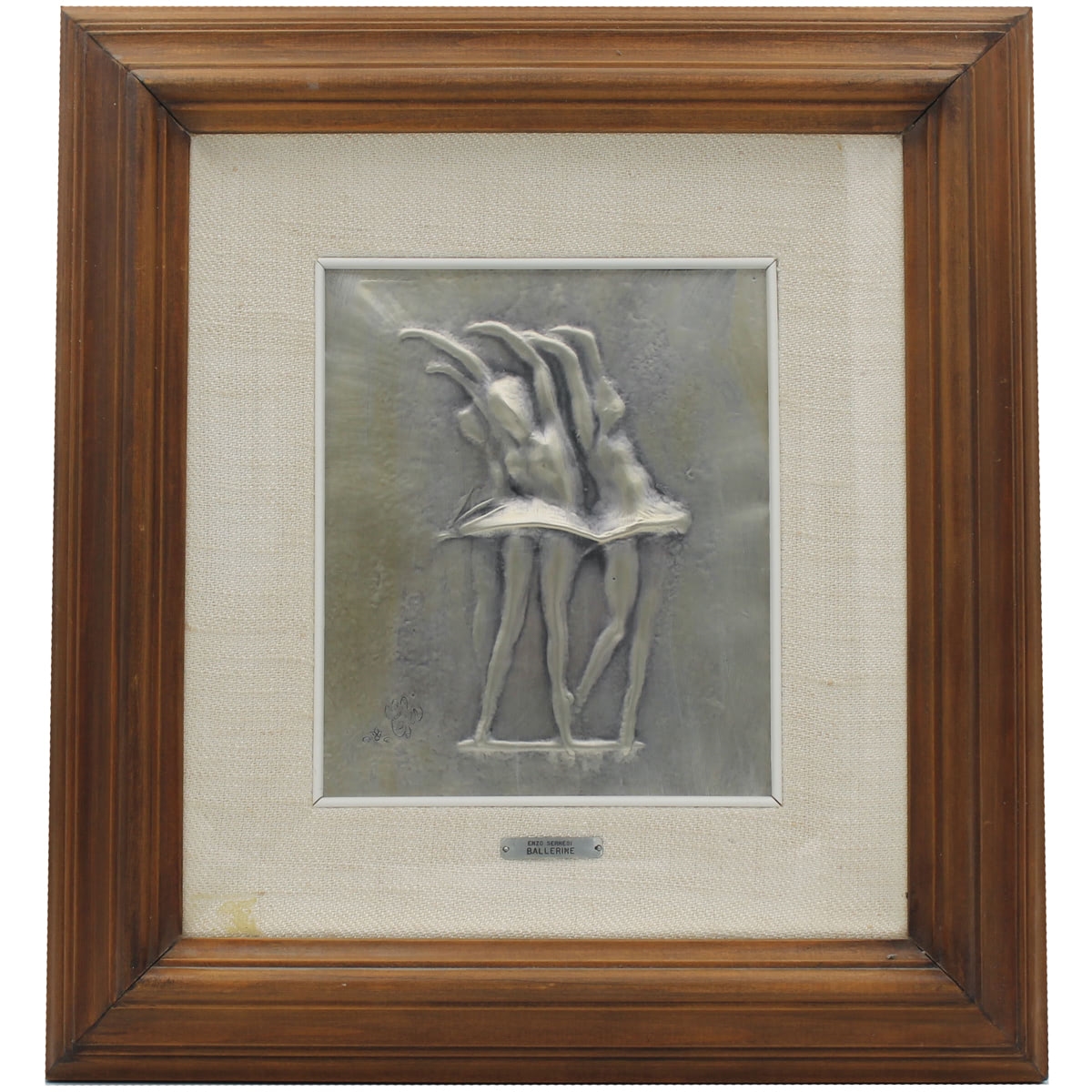Artwork by Enzo Sernesi, Ballerine, Made of Bas-relief in 800 silver