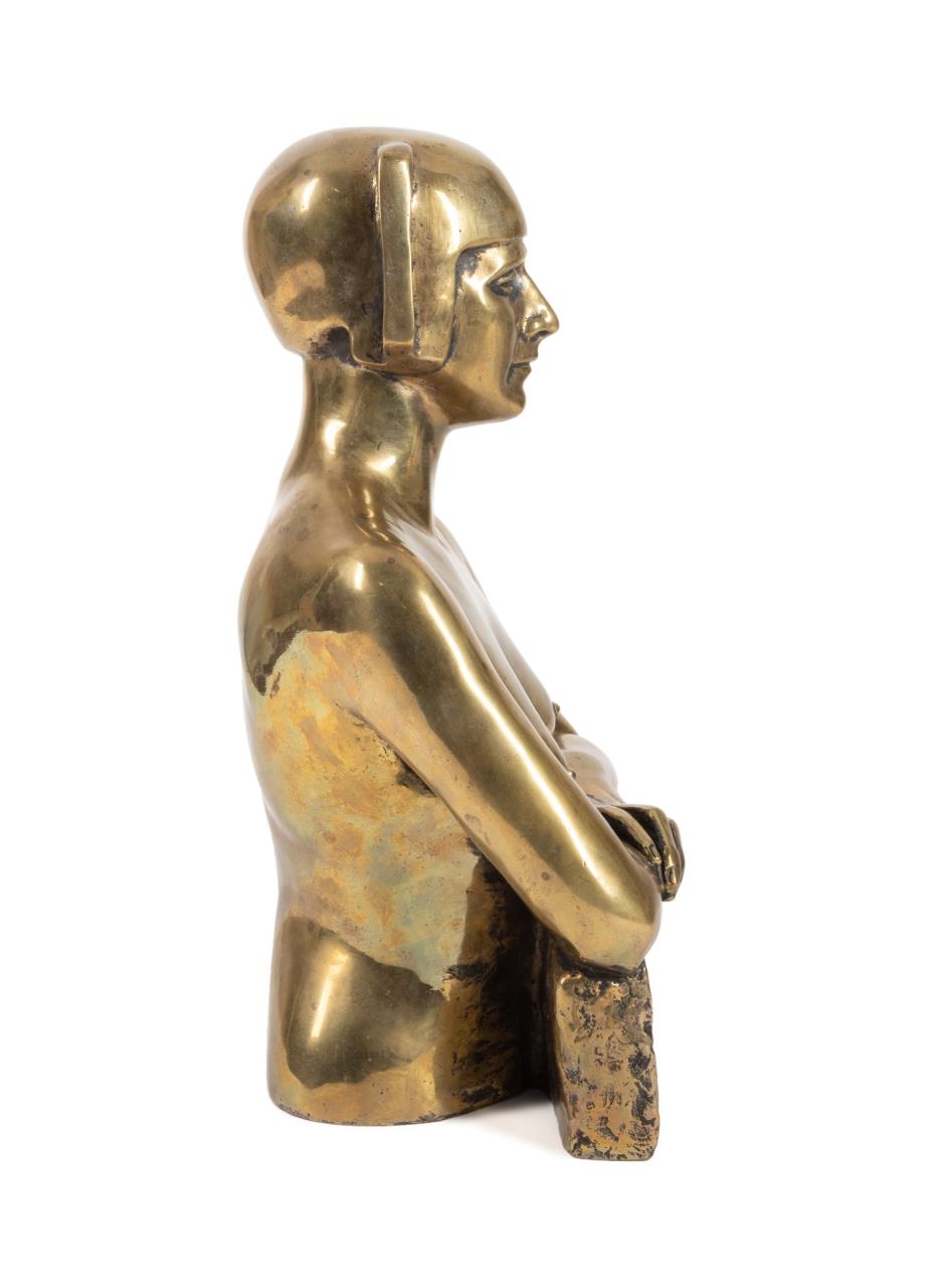 Artwork by Anna Semenoff, ART DECO BRONZE NUDE, Made of polished cast bronze