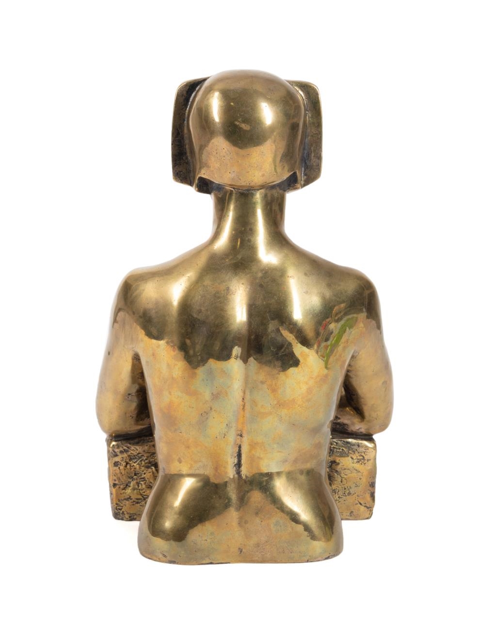 Artwork by Anna Semenoff, ART DECO BRONZE NUDE, Made of polished cast bronze