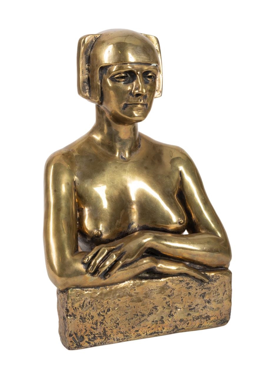 Artwork by Anna Semenoff, ART DECO BRONZE NUDE, Made of polished cast bronze