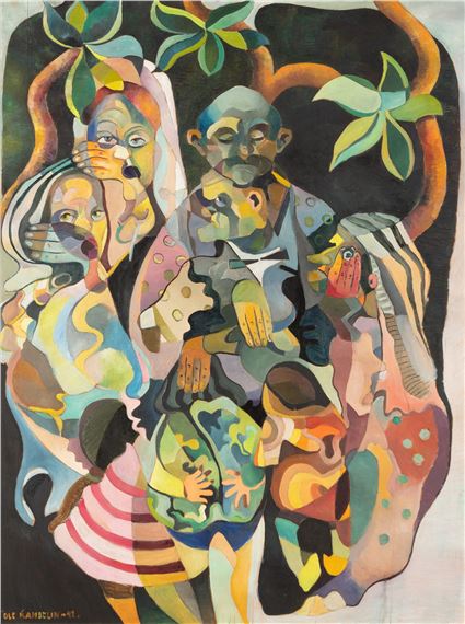 Gypsy family by Ole Kandelin, 1942