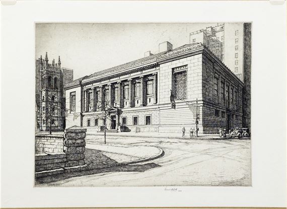 New York Street Scene by Ernest David Roth, 1940
