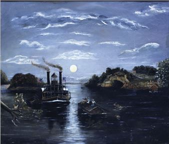 Midnight Race on the Mississippi. - Francis Palmer
